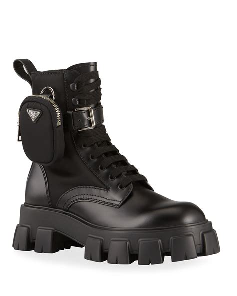 botines de prada|combat boots prada.